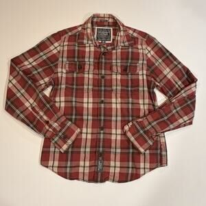 Abercrombie and Fitch Men’s Soft Flannel Button Down size M Plaid Muscle Fit